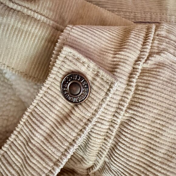 Levi’s Original Sherpa Corduroy Trucker Jacket • Safari Tan • Size L • NWT - Picture 14 of 16